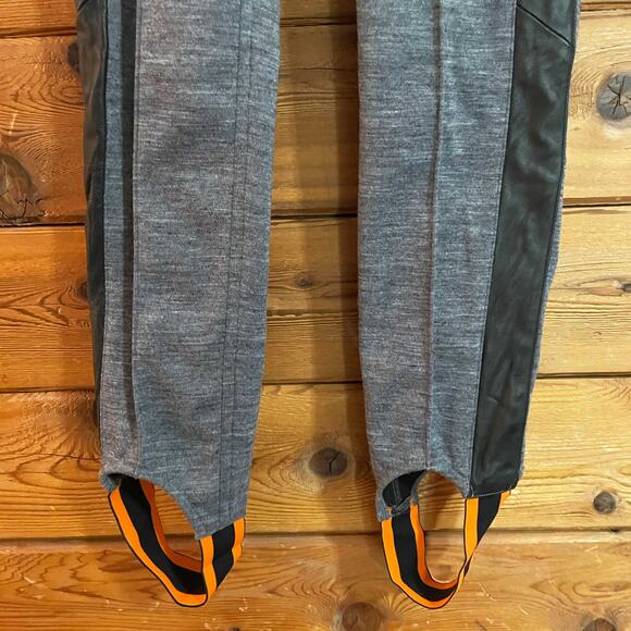 Alps & Meters Women’s stirrup Sterling Leggings Size 4 Grey Leather - Picture 4 of 8